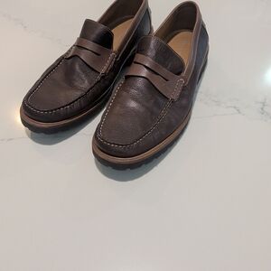 Donald Pliner Men's Brown Leather Loafers